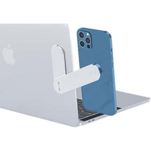 SideEye Phone Mount | Double Your Screen with Our Smartphone Magnetic Holder | Compatible with Any Type of Laptop and Smartphone (Silver)