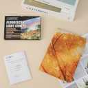 2 x Fluorescent Light Covers - Classroom Covers for Ceiling Lights, 1 PCS 4 x 2 Feet Magnetic Light Filters, Classroom, Office Decor (Autumn & Sunset)