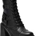 Dr. Martens Women's Chesney Harness Flare Heel Leather Boots (7)