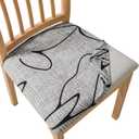 SPRINGRICO Seat Covers for Dining Room Chair Set of 6 Washable Seat Cushion Slipcovers Kitchen Chair Covers (6 Pack, Lotus Gray)
