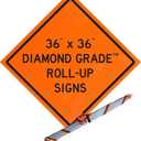 Roll-Up Sign-36" Nonreflective Vinyl-Rumble Strip Ahead