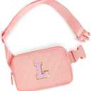 Uygafly Birthday Gifts for 5 6 7 8 9 10 11 12 13 Year Old Girls,Cute Teen Trendy Stuff Belt Bag for Women Girls Kids,Fanny Pack Crossbody Bags Waist Packs Girls Essentials - Peach Bag,Pink L
