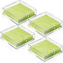 Acrylic Cocktail Napkin Holder for Table, Clear Beverage Napkin Holder Square Rectangle for Dinner, Kitchen, Bathroom, Restaurant, Bar (4 Pieces, 5.5 x 5.5 Inch)