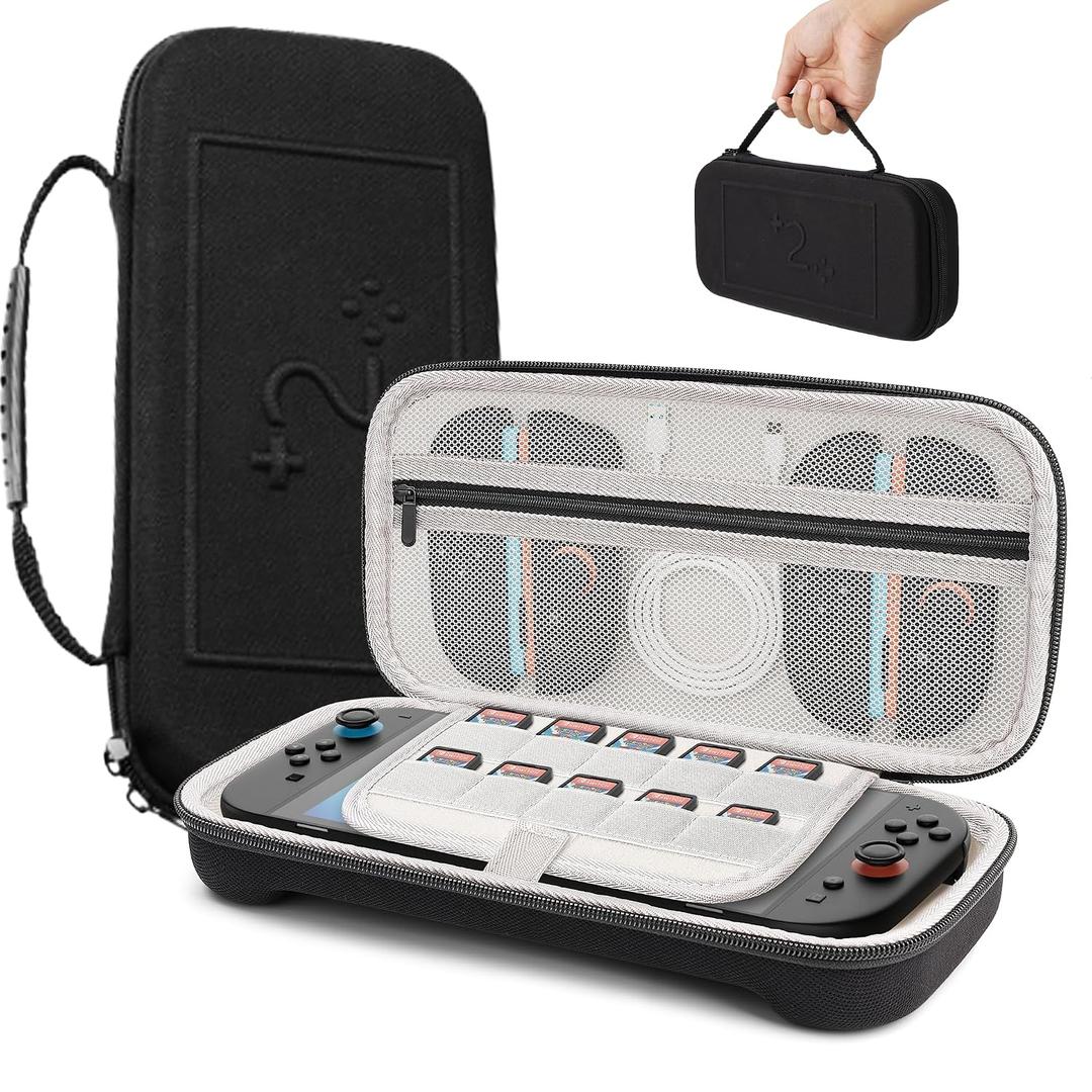 CBDYWVR Carrying Case for Nintendos Switch 2(2025) ,Ultra Slim Premium Portable Travel Case Compatible with Switch 2 Accessories,Switch 2 StorageCase with 10 Game Card Slots,Accessories Storage Bag