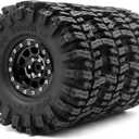 HOBBYSOUL 1.9 Beadlock wheels and tires 120mm Tall Soft Sticky 1.9 Mud Slingers T8 Tires & Aluminum Rims For RC 1/10 Crawler TRX4 SCX10 Gen8 Upgardes,HS700571