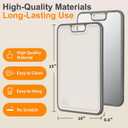 Titanium cutting boards for Kitchen,2-in-1 Double Sided Food Grade,Pure Titanium and Wheat Straw PP, Double Chopping Boards for Meat and Fruits Easy to Clean Size 15x10