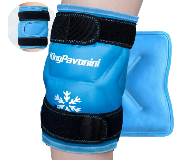 Knee Ice Pack Wrap Adjustable Ice Pack for Knees Surgery, Replacement, Arthritis Pain, ACL, Sports Injuries, Post Surgery, for Long Duration, 2 Pack