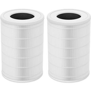 Replacement Air Filter Compatible with 1000 Air Purifier, 3 in 1 True Filter, High-Efficiency Activated Carbon 2-Pcs Replacement Air Filter Compatible with 1000 Air Purifier, 3 in 1 True Filter, High-Efficiency Activated Carbon 2-Pcs