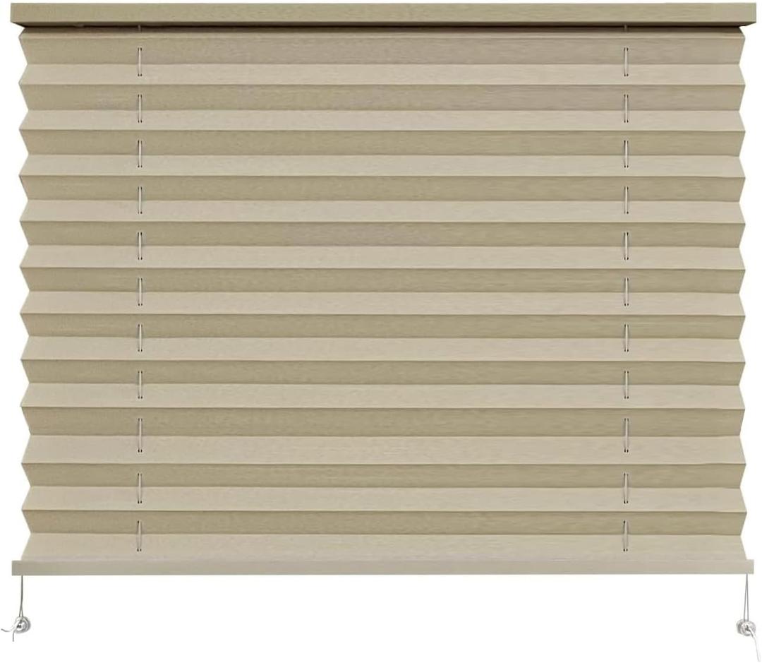 Dulepax RV Blinds - Pleated Shades, 26" W x 18" L Cappuccino RV Window Blinds for Camper, Travel Trailers & Motorhome Windows