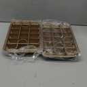 Ailelan Brownie Pan with Dividers, Brownie Pan, Non Stick Brownie Pan with Removable Cutter, Brownie Tray,18 Pre-slice Brownie Baking Tray, 2pk
