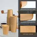 Clawsoff 400 Pack 8 oz Paper Cups, Brown Kraft Disposable Paper Coffee Cups, Unbleached Paper Cups for Hot/Cold Beverage Party, Picnic, Travel, and Events.