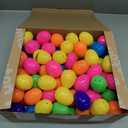Super Z Outlet Fillable Easter Eggs with Hinge 2.5" Inch Bulk Colorful Bright Assorted Colors Plastic Easter Eggs, Perfect for Suprise Easter Bunny Egg Hunt - 72/144 Pack