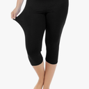 Cheapestbuy Women's Plus Size Capri Leggings Lightweight Soft Crop Leggings Basic Capris Yoga Pants, 3XL