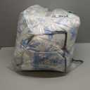 Blue Bow Comforter Set Queen 3Pcs Blue Floral Bedding Set for Girls Kids Romantic Princess Style Bowknot Bedding Ultra Soft Reversible Garden Flower Comforter Sets with 2 Pillowcases (Queen(90" x 90"))