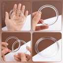 Framendino, 20 Pack 2 Inch Clear Plastic Dream Catcher Ring Round Floral Hoops Circle Hook for DIY Crafts