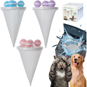 Pet Hair Remover for Laundry,Lint Catcher for Washing Machine, 2026 Upgraded Floating Hair Filter Mesh Removal, Cat and Dog Hair Washing Machine Catcher; (Mixed Color 3 Pack) (Blue + Purple + Pink)