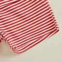 Fuethsuy Baseball Toddler Baby Boy Girl Clothes Striped Short Sleeve T-shirt Tops Elastic Waist Shorts Set 2Pcs Summer Outfit (Red, 18-24 Months)