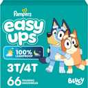 Pampers Training Pants - Easy Ups Boys & Girls Bluey - Size 3T-4T, 66 Count, Children's Potty Underwear 