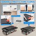 Folding Platform Truck, 600lbs Capacity Flatbed Dolly with Expandable Deck