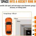 Potent Skateable Synthetic Ice Hockey Tiles (10 pcs per Box, 21.6 SQFT), 18"x18" inch