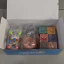 Baby Toys 6 to 12 Months, 5 In 1 Montessori Toys for 1 Year Old, Incl Travel Pull String Toy & Rattle Teether & Stacking Baby Block & Soft Infant Ring & Sensory Ball for Toddler 0-3-6-9-12 Month