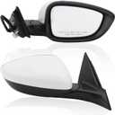 Passenger Side View Mirror Compatible with 2018 2019 2020 2021 2022 Honda Accord Sedan White Non Heated Without Signal Light 76208TVEH01, R-3pins