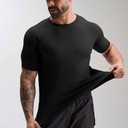 GYM REVOLUTION Men's Workout Gym Hipster Curved Hem Muscle Fitness Hip Hop T Shirts