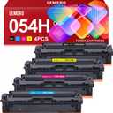 LEMERO Compatible 054H Toner Cartridge Replacement for Canon 054 054H Toner Cartridges Set for Canon Color ImageCLASS MF644Cdw MF642Cdw LBP622Cdw MF641Cw Printer (Black Cyan Magenta Yellow, 4-Pack)