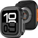 Amizee 2 in 1 Metal Case Compatible with Apple Watch Series 10 46mm with Back Cover, Rugged Shockproof Protective Bumper Cover for iWatch 46mm, Black