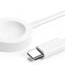 WalkerFit Upgraded Fast Magnetic Charger Competible for Smart Watch Series 10/9/8/7/6/5//4/3/2/1/SE/Ultra, Smartwatch Charger with Type-C Connector, 4ft/1.2m Durable White Cord (2.5Hrs Full Charge)