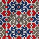 Majestic Giftware 100% Cotton Twill Fabric 7 Yard (CFH26-65X252) | Red/Blue Color 65 Inches Wide Soft Cotton Fabric by The Yard for DIY Craft, Upholstery, Sewing | Washable & Easy to Clean (65X252) (H26-red/Blue)