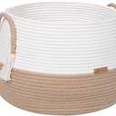 Pack of 3 R RUNKA Small Basket for Stuffed Animal,Clothes ,Baby Blankets -11.8"x9.8"- Boho Baskets for Living Room,Bedroom,Nursery |Cotton Rope Baskets, Cube Basket, Under Shelf Basket | Baskets for Home Decor