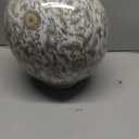 Galt International Brown & White Ceramic Floral Chinoiserie Globe Vase 12" Dia. - Round Bulb Shape Flower Vase Jar Classic Antique Home Decor