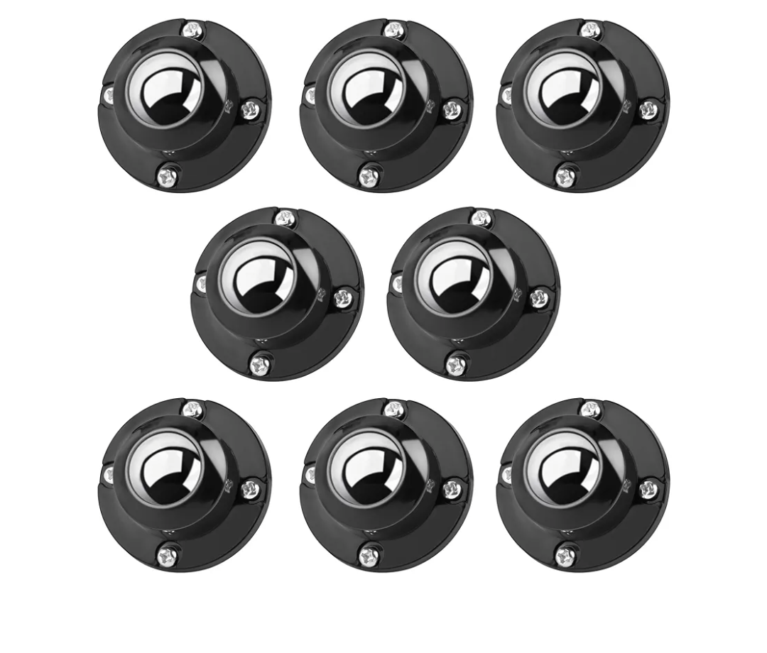 Secbolt Updated Anti-Rust Self Adhesive Caster Wheels 8 Pack, 201 Stainless Steel Stick On Wheels