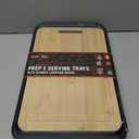 AVIEUS Grill Prep and Serving Trays | Set of 3 Stackable, Melamine Trays with Bamboo Cutting Board | Trays for Marinating, Serving & Chopping | Serving Platter for Plating Food & BBQ Prep Tub |
s