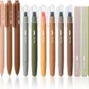 Mr. Pen Aesthetic Highlighters and Gel Pens, 18 Pack, Earth Tone and Vintage Color Bible Highlighter No Bleed