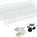 Under Couch Blocker for Pets & Toys - Durable PVC Under Couch Toy Blocker w/ 12 Interlocking Velcro Straps & 16 Adhesives - Trimmable Bed Gap Blocker - Couch Accessories Compatible w/All Couches