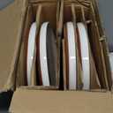 DOWAN 10.5" Large Dinner Plates Set of 6, Ceramic Salad Plate, Microwave, Oven & Dishwasher Safe, Moon-White Design Perfect for Party Dessert, Wedding Appetizer, Birthday, Mothers Day Gifts
