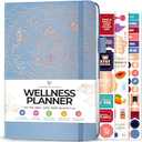 Legend Wellness Planner & Food Journal – Daily Diet & Health Journal with Weight Loss, Measurement & Exercise Trackers – Lifestyle & Nutrition Diary – Lasts 6 Months, A5 size – Periwinkle