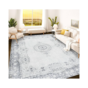 Istana 5x7 Area Rug - Grey/Gold Rugs for Living Room 5x7 - Foldable Rugs for Bedroom - Stain Resistant Washable Rug - Eco-Friendly Boho Area Rugs - Easy to Clean Living Room Rug