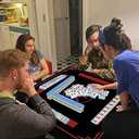 Mahjong Mat, 31.5 in x 31.5 in Mahjong Table Mat for Tile Game, Anti Slip and Noise Reduction Table Cover for Poker Card Board and Dominoes(Black)