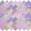 Purple Charm Pack, 42-5" Cotton Quilting Fabric Quilt Squares