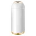 48L/12.5 Gallon White Gold Stainless Steel Kitchen Trash Can, Round Open Top Waste Bin Garbage Bin for Home Office Restaurant Commerical Using (White Gold, 12.5gallon)