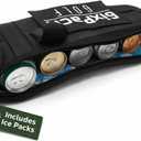 Cooler Bag with 2 Ice Packs, Insulated Golf Bag Cooler Holds 6 Cans, Fits in Most Golf Bags, Portable Beer Sleeve for Golfing