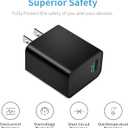 2 x 18W Fast USB Wall Charger, 2 Pack Quick Charge 3.0 Rapid Charging Block Compatible with Samsung Galaxy A42 A32 A31 A41 A51 A71 A71s A56 A55 A54 A53 A52 A26 A36 S26 5G Travel Plug Adapter