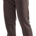 YEOREO Women's Fleece Jogger Cargo Sweatpants Marceline Oversize Drawstring Baggy Cinch Bottom with Pockets (Black, L)