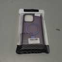Magnetic Ring Stand Case for iPhone 14 Pro Max - 120° rotatable Stand, N52 Magnet, Non-Slip, Easy to Clean, Shockproof, Matt Transparent Back, Military Standard Drop Protection (Violet)
