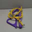 LadyRosian 17" Trapeze Bar Swing Set Gym Rings 47" Heavy Duty Chain Swing Set Accessories with Locking Carabiners Plastic Coated Chains Monkey Bars for Backyard, Playroom (Purple)