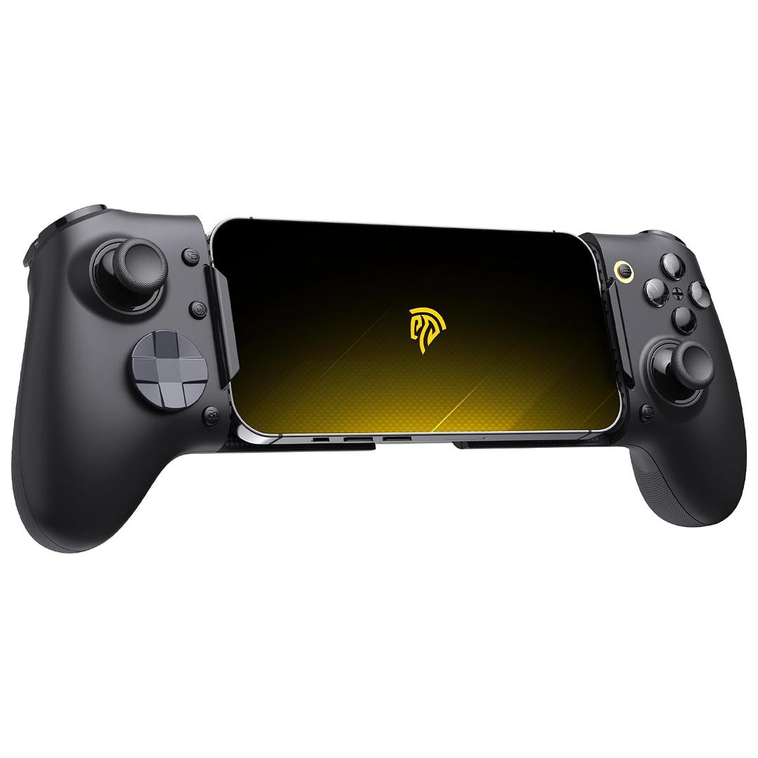 EasySMX M20 Mobile Game Controller For Android, IPhone 15/16/17 & IPad Mini 6/7, Dual ABXY Switch, Hall Anti-Drift Joysticks, Dual Triggers, 1000Hz Polling Rate, Plug And Play, Black.