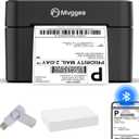 Mvgges Bluetooth Thermal Shipping Label PrinterNo WiFi Connection, 4X6 Label Printer for Shipping Packages, Support Windows, Mac, iOS, iPhone, Android (Matte Black)